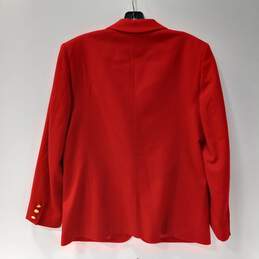 Pendleton Petite 100% Virgin Wool Red Blazer/Dress Jacket Women's Size 10 alternative image