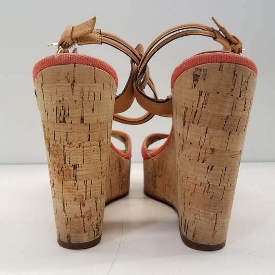 Buy the Coach Linden Pink/Papaya Wedge Platform Sandals Women's Size   (A6317) | GoodwillFinds