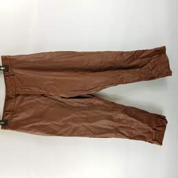 Lon Loh Women Brown Leather Pants S