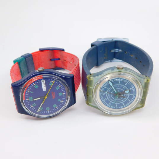 2 - VNTG Unisex Multi Color Swatch Swiss Analog Quartz Watches image number 9