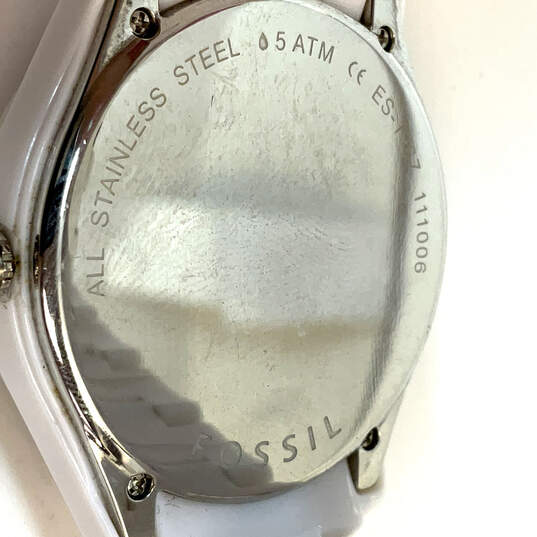 Designer Fossil ES-1967 Rhinestone Chronograph Dial Analog Wristwatch image number 4