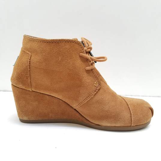 Toms Suede Desert Wedge Taupe 8.5 image number 1