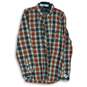 Men's Carhartt Orange Plaid Button-Up Shirt Size L image number 1