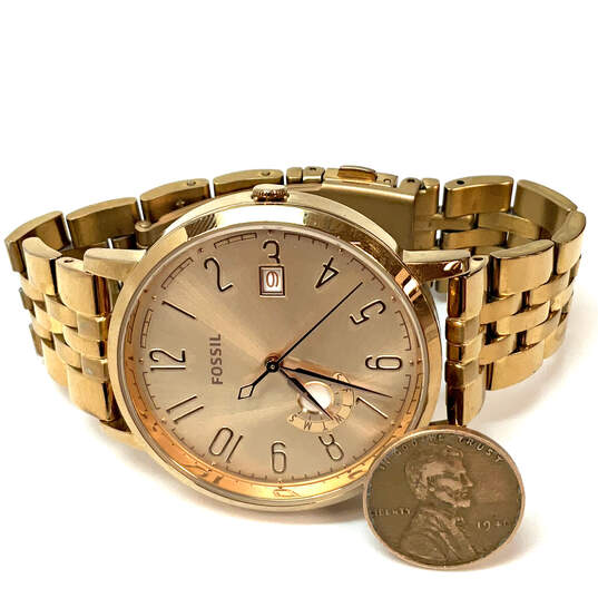Designer Fossil Muse ES-3789 Gold-Tone Stainless Steel Analog Wristwatch image number 2