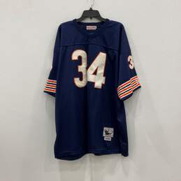 Mitchell & Ness Mens Navy Blue Orange Chicago Bears Walter Payton #34 Jersey 56