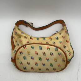 Dooney And Bourke Womens Bucket Handbag Top Handle Zipper Multicolor