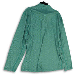 NWT Mens Green 1/4 Zip Geometric Pullover Golf Athletic Jacket Size 2XL alternative image