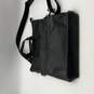Coach Womens Black Leather Adjustable Strap Inner Pocket Messenger Bag Purse image number 2