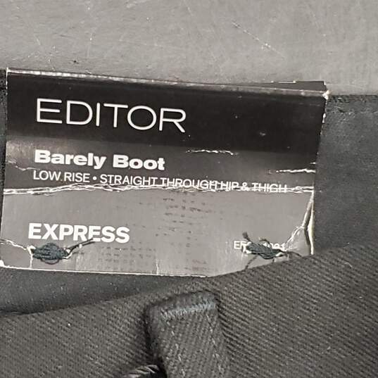 Express Women Black Editor Dress Pants Sz6L NWT image number 5