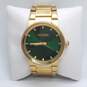 Men's Nixon Shoot to Thrill Gold Tone Green Dial Stainless Steel Watch image number 1