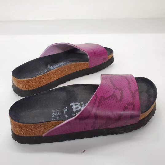 Birkenstock Unisex Purple Slide Sandals Size 5 Men's / 7 Women's image number 4