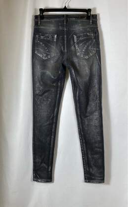 NWT Maryley Womens Black Dark Wash Mid Rise Denim Skinny Jeans Size 28//42 alternative image