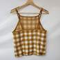NEW Madewell Checkered Mustard/Cream Tank Top Size M image number 2