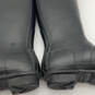 Womens Black Round-Toe Buckle Knee High Pull-On Rain Boots Size 6 image number 3