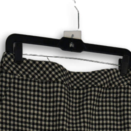 Womens White Black Plaid Slash Pocket Straight & Pencil Skirt Size 2 P image number 3