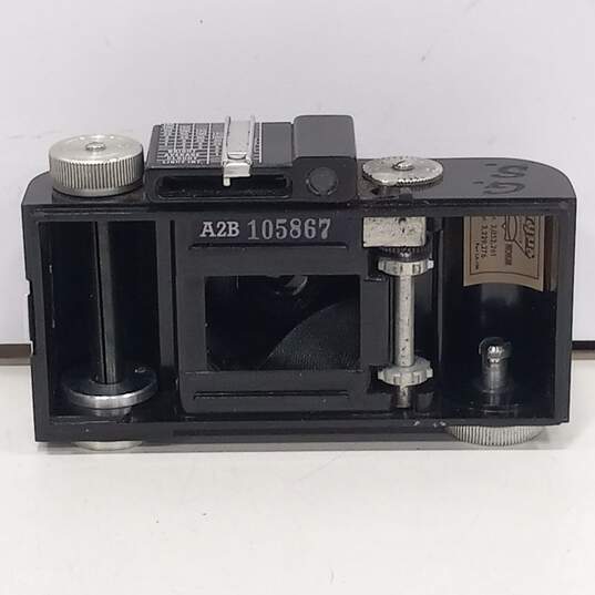 Black Film Camera w/ Brown Leather Case image number 3