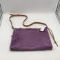 NWT Gianni Notaro Womens Purple Suede Adjustable Strap Crossbody Bag Purse image number 1
