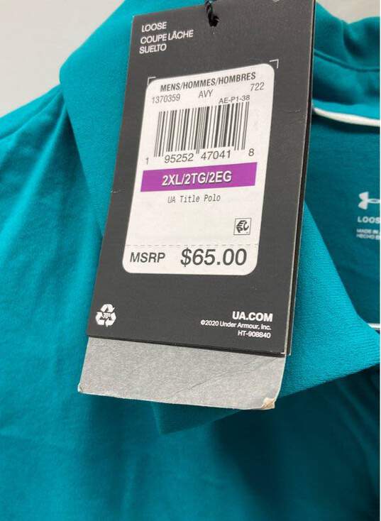 Under Armour Men's Logan Family Foundation Teal Polo Shirt Sz XXL NWT image number 3