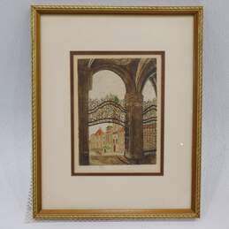 Hand Colored Copper Plate Etching Art Prints Signed By Artist Framed & Numbered alternative image