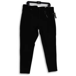NWT Womens Black Denim Dark Wash Zero Gravity Skinny Leg Jeans Size 34