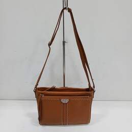 Brighton Pretty Tough City Organizer Brown Leather Shoulder Bag Crossbody Purse