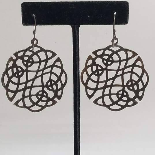 Sterling Silver Celtic Knot 1 3/4" Earrings 15.2g image number 4