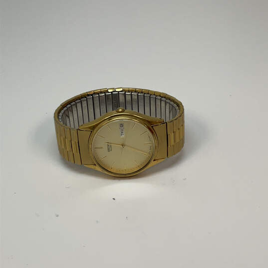 Designer Seiko Gold-Tone Stainless Steel Round Dial Analog Wristwatch image number 2