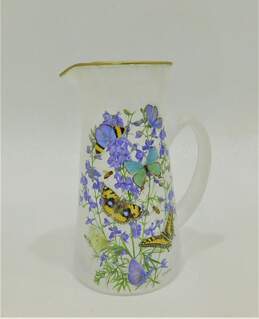 Stony Creek Indoor Décor Butterflies and Lavender  Glass Pitcher