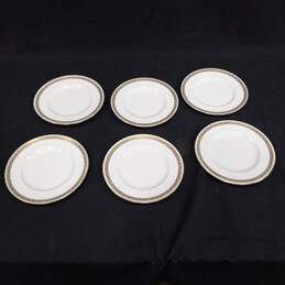 Bundle of 6 Assorted White & Brown Royal Worcester Fine China Plates 1962