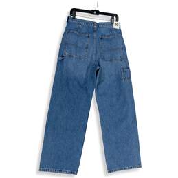 NWT Gap Womens Blue Denim Teen 5-Pocket Design Straight Leg Jeans Size 20 alternative image