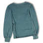 NWT Womens Blue Round Neck Long Sleeve Pullover Sweatshirt Size Medium image number 2
