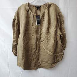 Ralph Lauren Linen Blend Tan Top Size L