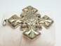 VNTG Reed & Barton Sterling Silver 1976 Christmas Cross Pendant 14.8g image number 2