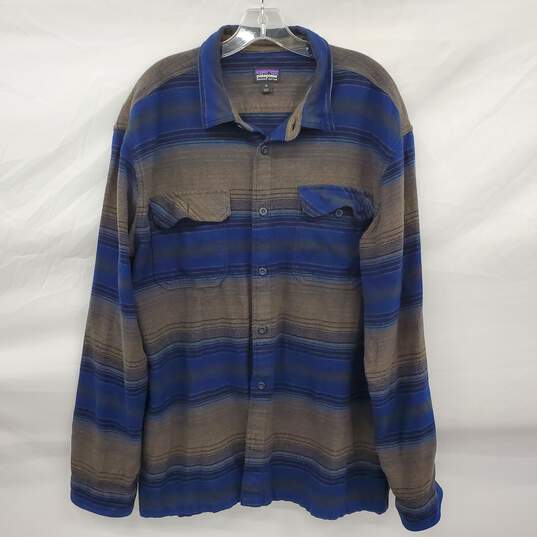 Patagonia Fjord Organic Cotton Button Up Flannel Size XL image number 1