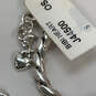 Designer Brighton Silver-Tone Puffy Heart Snake Chain Pendant Necklace image number 4