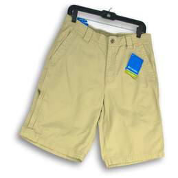 NWT Columbia Mens Tan Flat Front Omni-Shield Ultimate ROC Cargo Shorts Size 32