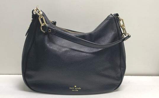 Kate Spade Pebble Leather Mulberry Satchel Black image number 1