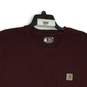 Men's Carhartt Maroon Pullover T-Shirt Size Large image number 3