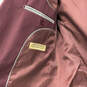 NWT Mens Burgundy Long Sleeve Single Breasted Two Button Blazer Size 40R image number 5