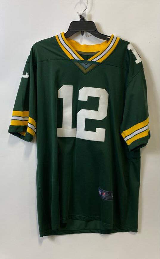 Nike Mens Green Bay Packers Aaron Rodgers 12 On Field NFL Football Jersey Sz XL image number 2