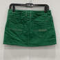Authentic NWT Womens Green Stretch Flat Front Pocket Mini Skirt Size 4 image number 2