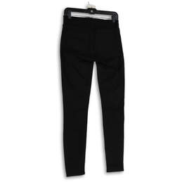 Womens Black Dark Wash 5-Pocket Design Skinny Leg Jeans Size 27 alternative image