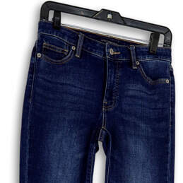 Womens Blue Medium Wash Pockets Stretch Denim Skinny Leg Jeans Size 2/26
