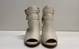 Michael Kors Blaze Ankle Strap Beige Leather Pump Heels Shoes Size 6 M alternative image