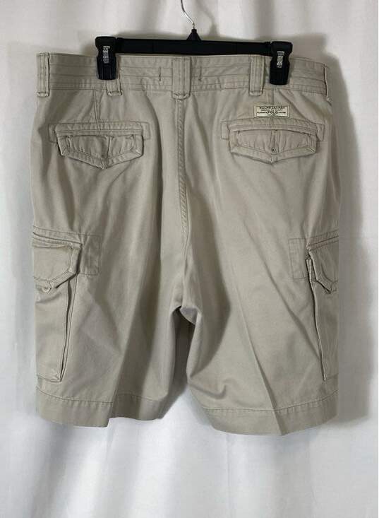 Polo Ralph Lauren Mens Beige Cotton Pockets Flat Front Cargo Pants Size 38 image number 2