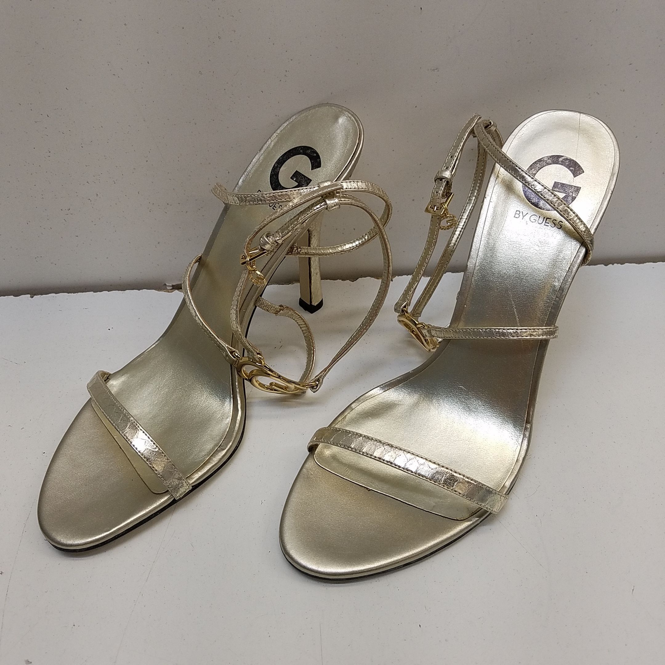 G by Guess | Shoes | G By Guess Women Open Toe Heels Light Gold Beige Size  7m Cocktail Party | Poshmark