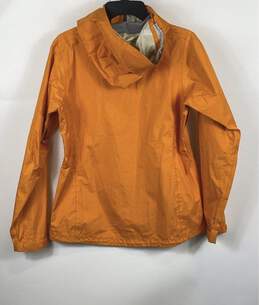Patagonia Womens Orange Pockets Long Sleeve Hooded Full Zip Rain Coat Size Small alternative image