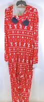 NWT Disney Womens Red Printed Christmas Mickey Mouse One-Piece Bodysuit Size XL image number 2