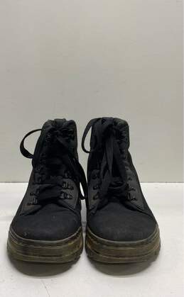 Dr. Martens Combs Black Canvas Combat Boots Women's Size 6 alternative image