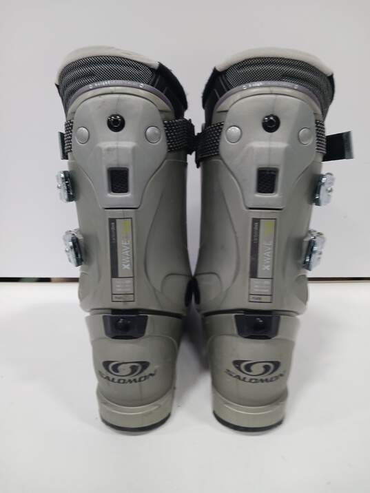 Salmon Women's Gray/Green X Wave Ski Boots SIze 6.5 284mm image number 3